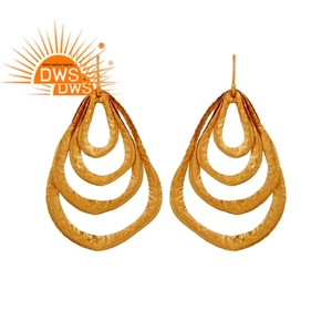 Pendientes colgantes chapados en oro de 18 quilates de plata de ley superventas, joyería fina Demi para mujer, regalo para ella - Product Image 1
