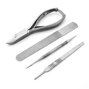 Coupe-ongles en acier inoxydable, 4 pièces, pour ongles épais, instruments chirurgicaux de podologie, outils à large ouverture de mâchoire - Product Image 1