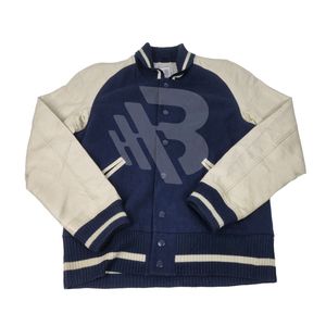 Blouson universitaire pour homme en laine et cuir de haute qualité, personnalisé, avec broderie chenille, imperméable - Product Image 1