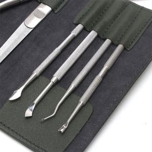 Haute qualité nouveau 6 pièces coupe-ongles manucure acier inoxydable cuticule pointu écologique Durable pratique sûr cuir naturel Pack - Product Image 6