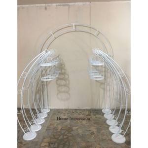 Juego de 2 soportes de boda de aluminio Chapado en color dorado, decoración de boda, superventas, Harlow, de fabricante indio, a bajo precio - Product Image 3