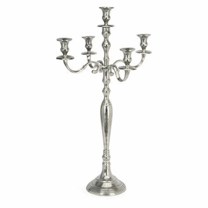 Hot Selling Best Quality Vintage <b>Tall</b> Size Metal Aluminum 5 Arm Candelabra Silver Finished for Wedding <b>Table</b> Decorate Home Deco - Product Image 4
