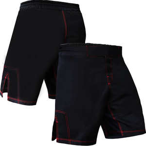 Shorts de combat personnalisés à taille élastique imprimés pour le kick-boxing, le muay-thaï et le MMA, technique de sublimation lavée, entraînement de combat, boxe - Product Image 3