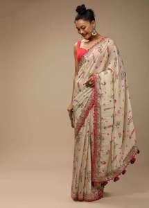 ผ้าจินอนเนื้อนุ่มคุณภาพระดับพรีเมี่ยมสำหรับสารีลำดับผ้าส่าหรีในโอกาสพิเศษดูหรูหราม่านสวยไอเดียของขวัญที่สมบูรณ์แบบ - Product Image 6