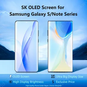 Layar OLED pengganti layar sentuh LCD Ultra, layar OLED untuk Samsung Note 5 8 9 10 20 Plus Note 10 Lite Note 20