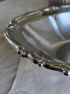 Antique <b>Silver</b> Serveware <b>Silver</b> Decorative Platter Luxury Tableware Classic <b>Silver</b> <b>Bowl</b> Vintage <b>Silver</b> Decor - Product Image 3