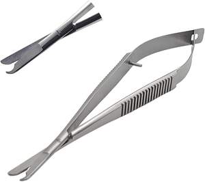 Ensemble d'instruments micro-chirurgicaux de qualité supérieure en acier inoxydable, ciseaux oculaires manuels Castroviejo, CE - Product Image 2