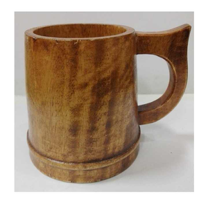 Taza de Madera Hecha a Mano Ecológica con Asa |   Vaso para Beber de Madera Maciza Natural |   Proveedor OEM ODM - Product Image 2