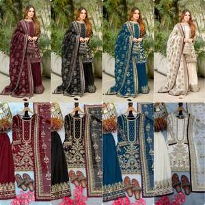 Ensemble haut palazzo et dupatta en faux georgette lourd pour femmes, tenue de fête de créateur, look élégant pour les fêtes et les mariages, ethnique haut de gamme - Product Image 6