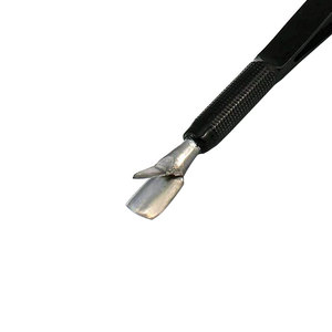 Baguette magique noire personnalisable multi-fonction en acier inoxydable dissolvant de callosités poussoir à ongles pince acrylique pince à cuticules - Product Image 5