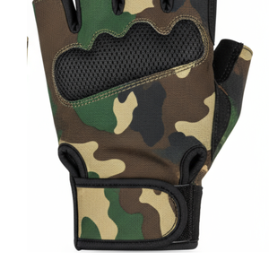 Camouflage Design <b>Fingerless</b> Fitness Weightlifting <b>Gloves</b> Reinforced Palm Heavy-duty Neoprene Adjustable Wrist Strap <b>Gloves</b> - Product Image 4