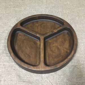 Plateau de service rond en bois d'acacia de haute qualité plateau décoratif durable pour salon et cuisine fabriqué au Vietnam - Product Image 1