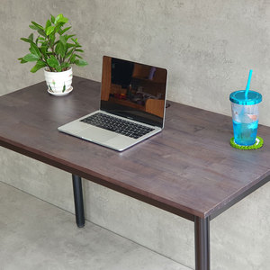 Escritorio Moderno para Portátil de Madera Natural de 120x60cm para Oficina en Casa y Dormitorio - Serie OMA HBOM002 - Product Image 3