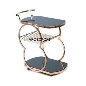 Chariot de service de nourriture de conception standard dernier de couleur d'or et noire hôtel et mariage dîner Ware chariot de service de nourriture - Product Image 6