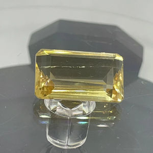 พลอยซิทรินธรรมชาติ ทรงแปดเหลี่ยม ขนาด 18x10 มม. เจียระไนเหลี่ยมเพชร สำหรับทำเครื่องประดับ - Product Image 1