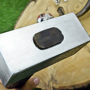 Marteau Viking de qualité industrielle fabriqué par un fabricant professionnel, forgé à la main en acier Damas, marteau à clous pour toiture, camping en plein air - Product Image 4