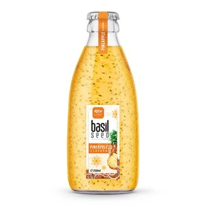 Bebida de Semillas de Albahaca Rita con Sabor a Piña 290ml para Mejorar la Salud Cardiovascular, 2 Años de Duración, Almacenamiento en Frío y Seco - Product Image 1