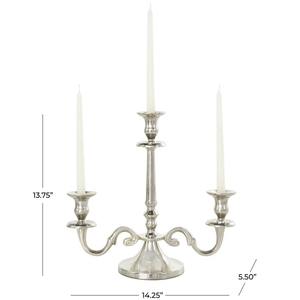 Candelabro de aluminio y Metal de gran venta, soporte de vela de 4 brazos, acabado personalizado para decoraciones de mesa de boda - Product Image 2