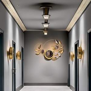 Metal <b>Wall</b> <b>Clock</b> Decorative Modern Silent Analog Timepiece <b>For</b> Living Room Office Kitchen Hotel Interior Home Decor Accent - Product Image 6