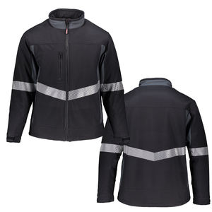 Elegante chaqueta Softshell para hombre con diseño OEM de tela transpirable de lona impermeable a prueba de viento - Product Image 6