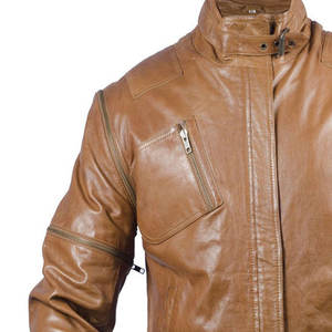 Veste en cuir pour homme à manches longues avec logo personnalisé et dernière conception à bon prix disponible pour tenue décontractée Veste en cuir pour homme - Product Image 6