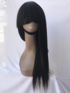 Top qualité 100% brut non transformé temple indien vierge 22 ''naturel droit Bob perruque pour les femmes noires fournisseur indien de gros - Product Image 2