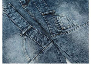 Pantalones Vaqueros Glory Totalmente Personalizados, Color Azul Deslavado, Bolsillos Grandes, Estilo Splicing, para Hombre, Pantalones Vaqueros Holgados de Talla Grande - Product Image 6