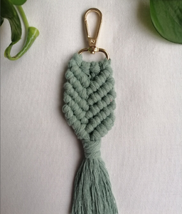 <b>Personalized</b> Macrame <b>Keychain</b> Bridal Party Gifts Boho Wedding Favors Handmade Macrame <b>Keychain</b> - Product Image 2