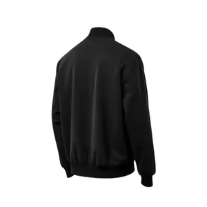 Veste universitaire noire unie, design minimaliste en mélange de laine - Product Image 3
