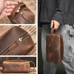 Custom logo Makeup Bag PU Leather Toiletry Bag Make up Bags Cosmetic Pouch with Zipper - Product Image 3