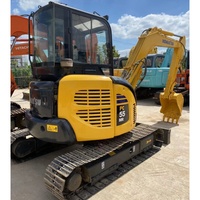 Excavatrice compacte sur chenilles Komatsu PC55MR-2 d'occasion de 5,5 tonnes pour la construction et l'aménagement paysager