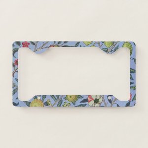 Marco de Matrícula Metálico con Diseño Retro Personalizado OEM, Estampado de Frutas, Granada Azul - Product Image 1