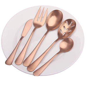 Juego de cubiertos de acero inoxidable Chapado en plata con logotipo y color personalizado de lujo para regalos de negocios de hotel y restaurante - Product Image 4