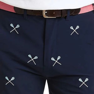 Venta directa de fábrica, pantalones cortos bordados hechos a medida para hombres, Material transpirable, estilo informal, patrón sólido, precio razonable - Product Image 2