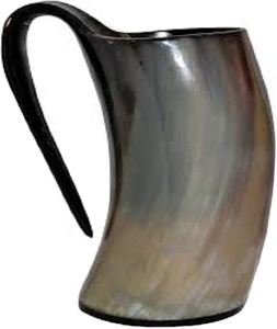 Mug en corne de style Viking, fait main, écologique, en matériaux organiques, pour la décoration de Noël, de la Saint-Valentin et des fêtes - Product Image 6