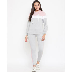 ชุดวอร์มผู้หญิงสองชิ้นผ้าฟลีซผสมโพลีเอสเตอร์/คอตตอน พิมพ์โลโก้ตามสั่ง ระบายอากาศได้ดี เป็นมิตรกับสิ่งแวดล้อม เหมาะสำหรับฤดูใบไม้ร่วงและฤดูหนาว พร้อมฮู้ด - Product Image 6