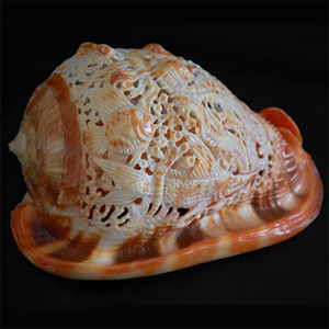 Sculpture art à melo shell SEASHELL BIJOUX Technique polie Ivoire Seashell Motif Artisanat pour la décoration - Product Image 4
