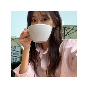 Traje de oficina informal Camisa ligera a rayas para mujer Camisa a rayas Camisa de primavera y verano para mujer - Product Image 3