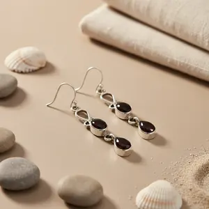 Pendentif en argent sterling 925 avec onyx noir pour femme, design tendance, or rose, platine, pour mariages, fêtes, zircon chrétien - Product Image 2