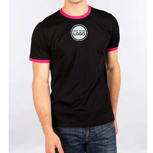 T-shirts unisexes en gros, personnalisables avec logo, col rond, manches courtes, personnalisables avec étiquette supplémentaire, t-shirts ringer personnalisés - Product Image 1