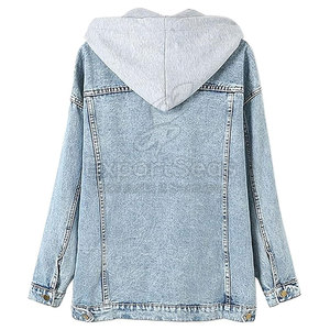 Vêtements décontractés, veste en jean à capuche pour femmes, veste en jean confortable pour femmes, meilleure veste en jean pour femmes à la mode - Product Image 2