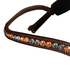 Brida elegante de alta calidad de charol para doma, acolchado de piel de oveja, banda para cejas adornada con cristal, estilo cómodo, multifunción - Product Image 4