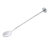 Cuillère à cocktail blanche écologique personnalisée de haute qualité, longue cuillère de bar pour glaçons et mélange de boissons en métal