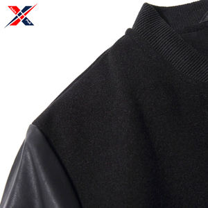 Chaqueta con parches bordados de chenilla OEM para hombre, chaqueta de lona fina con cuello levantado, ropa de calle Letterman, bombardero de béisbol para ropa informal - Product Image 4