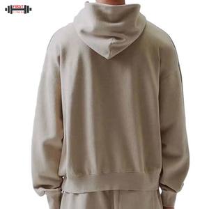 Sudadera con capucha de lana de invierno de alta calidad, ropa de calle, 300gsm, sin cuerdas, 100% algodón, Unisex para hombres, hombros caídos, peso pesado - Product Image 2