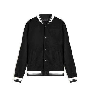 Baseball <b>jacket</b> for men patchwork Black Varsity <b>Jacket</b> Genuine Wool Sleeves <b>Jacket</b> Best Selling 2025 - Product Image 2