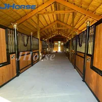 Toit de stalle de cheval utilisé par bambou portatif standard préfabriqué glissant la porte stable de grange de cheval
