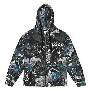 Tendance hommes hiver Gym fermeture éclair sweats à capuche lourd polaire respirant écologique brodé Streetwear en gros - Product Image 1