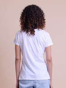 Camiseta de media manga con cuello estampado elegante y elegante de ODM Supply, cómoda Lona de moda para el verano, camisetas de talla grande para mujer - Product Image 6