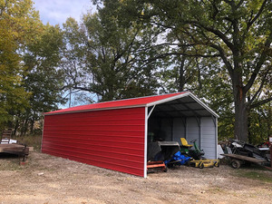 Auvent de voiture 10 'x 15' x 7 '<span class=keywords><strong>avec</strong></span> <span class=keywords><strong>abri</strong></span> de garage à <span class=keywords><strong>toit</strong></span> horizontal <span class=keywords><strong>en</strong></span> <span class=keywords><strong>acier</strong></span> <span class=keywords><strong>galvanisé</strong></span> pour voitures et bateaux - Product Image 3